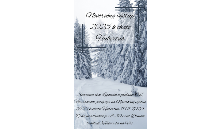 Fotka pre článok Novoročný výstup k chate Hubertus 2025 - Újévi túra a Hubertusz vadászházhoz 2025